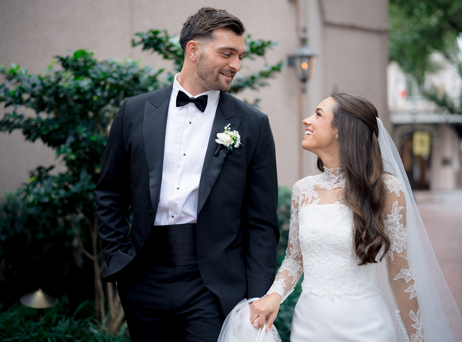Real Bride in Newport with The Endless Rose Veil