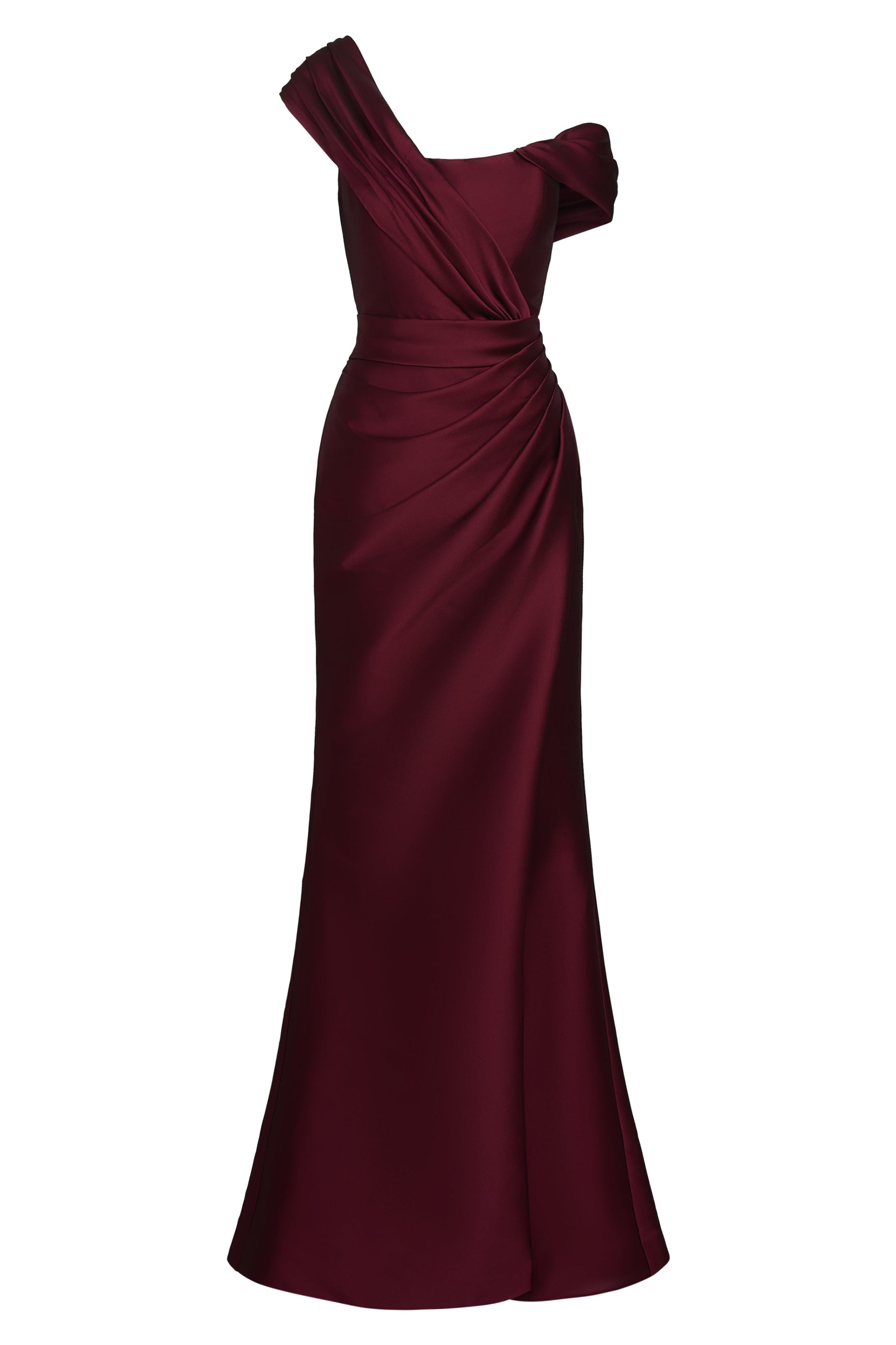 The Conklin Pleated Straight Black Label Gown Anne Barge