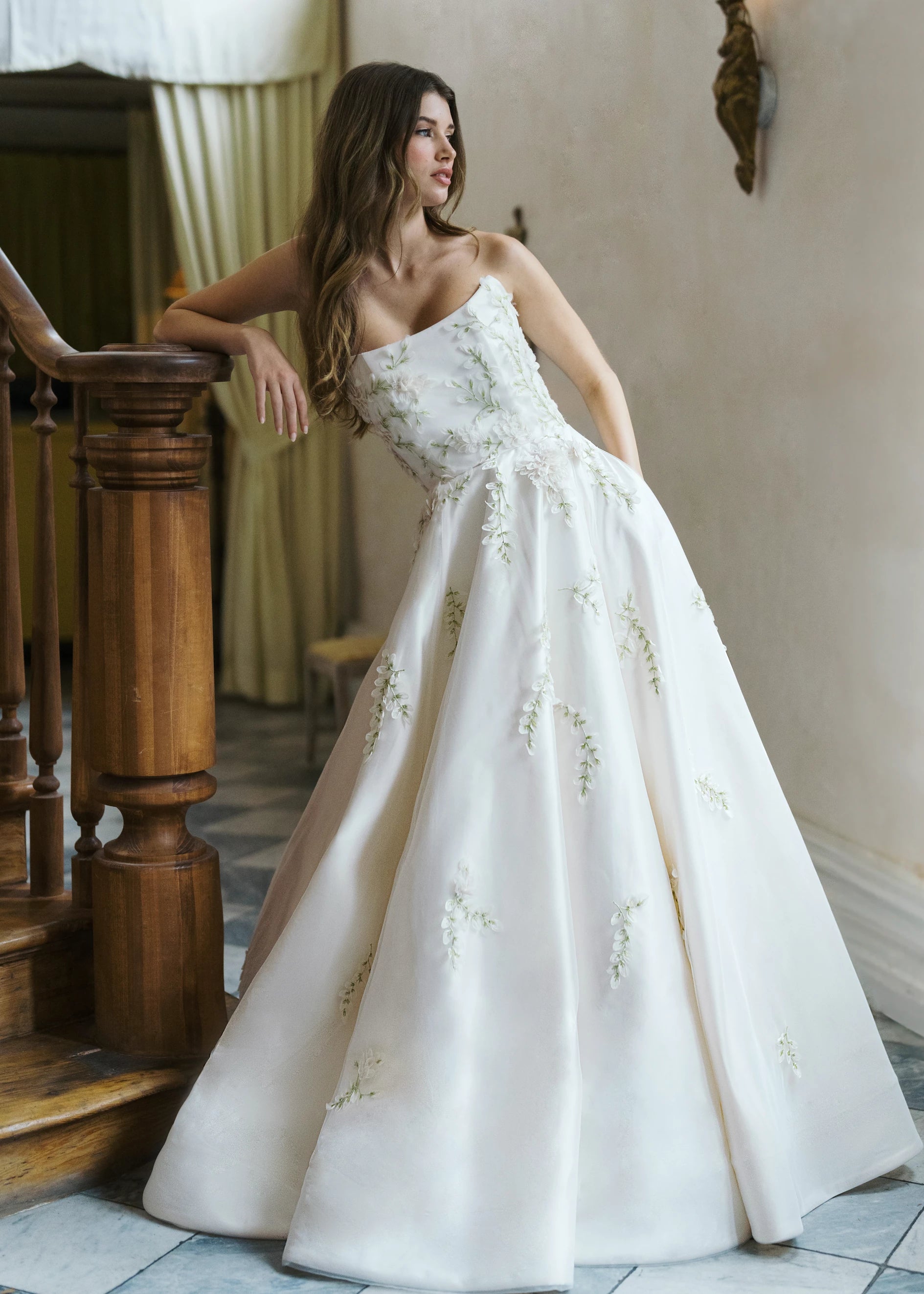 Dauphine Wedding Dress | Strapless Satin Ballgown | Anne Barge