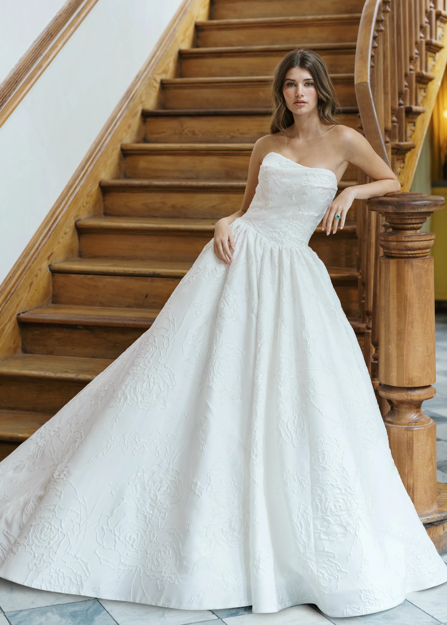 Orleans Wedding Dress | Strapless Beaded Ballgown