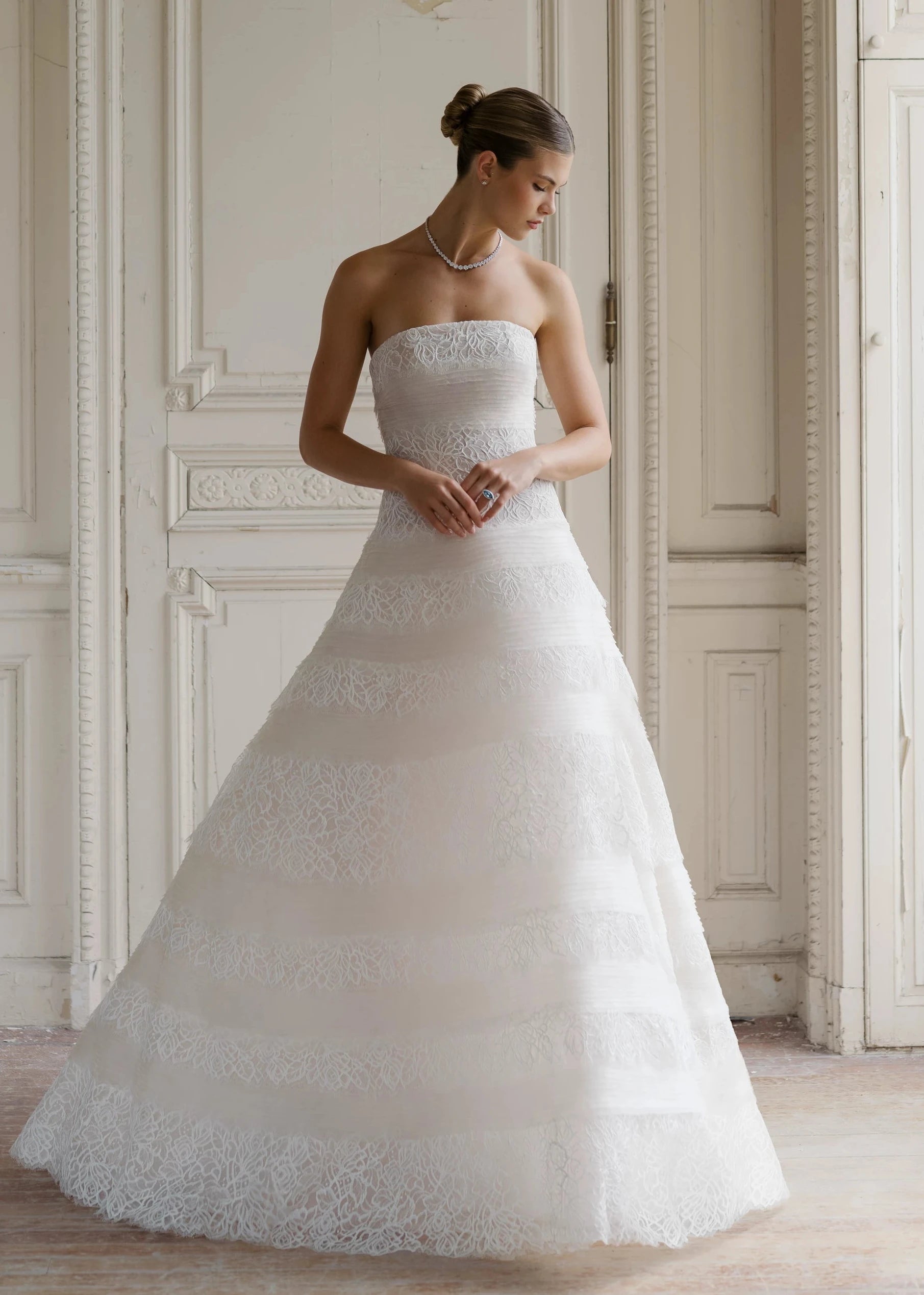 Sycamore Wedding Dress | Strapless Drop Waist Gown | Anne Barge Sycamore Wedding Dress | Strapless Drop Waist Gown | Anne Barge