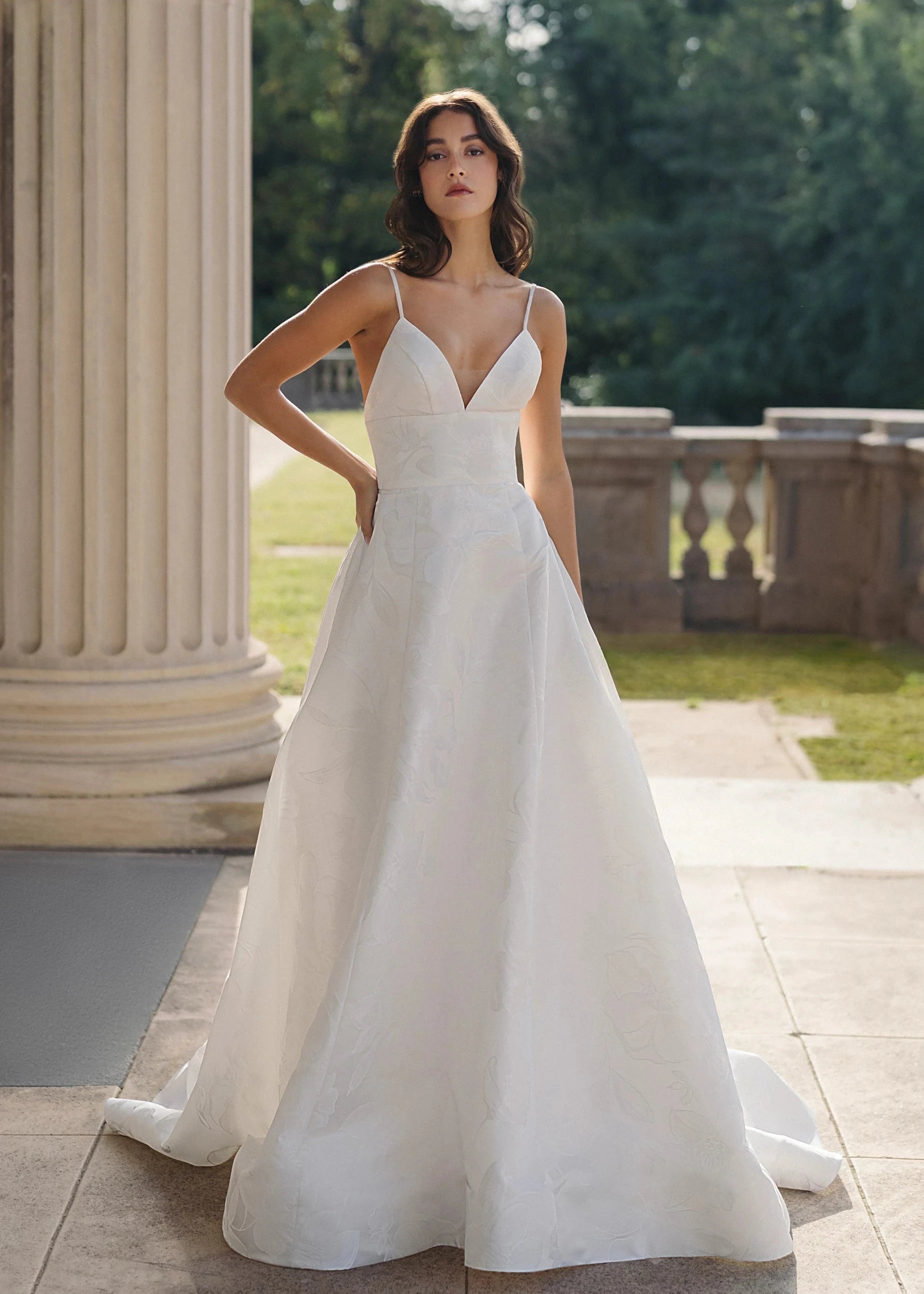 The Abington | Blue Willow Modified A-line Gown | Anne Barge The Abington | Blue Willow Modified A-line Gown | Anne Barge