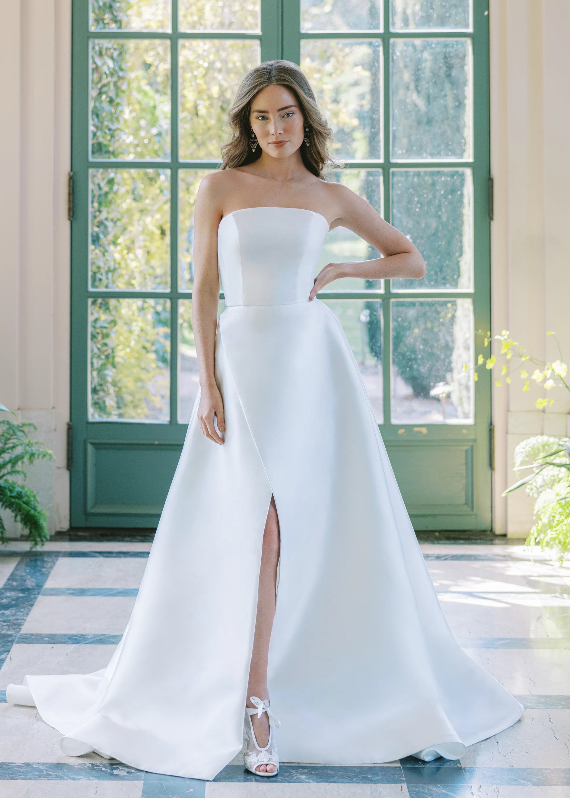 princess polly baby blue dress Light Blue Satin Sheath Halter Bridesmaid Dresses MBD164 main image 0