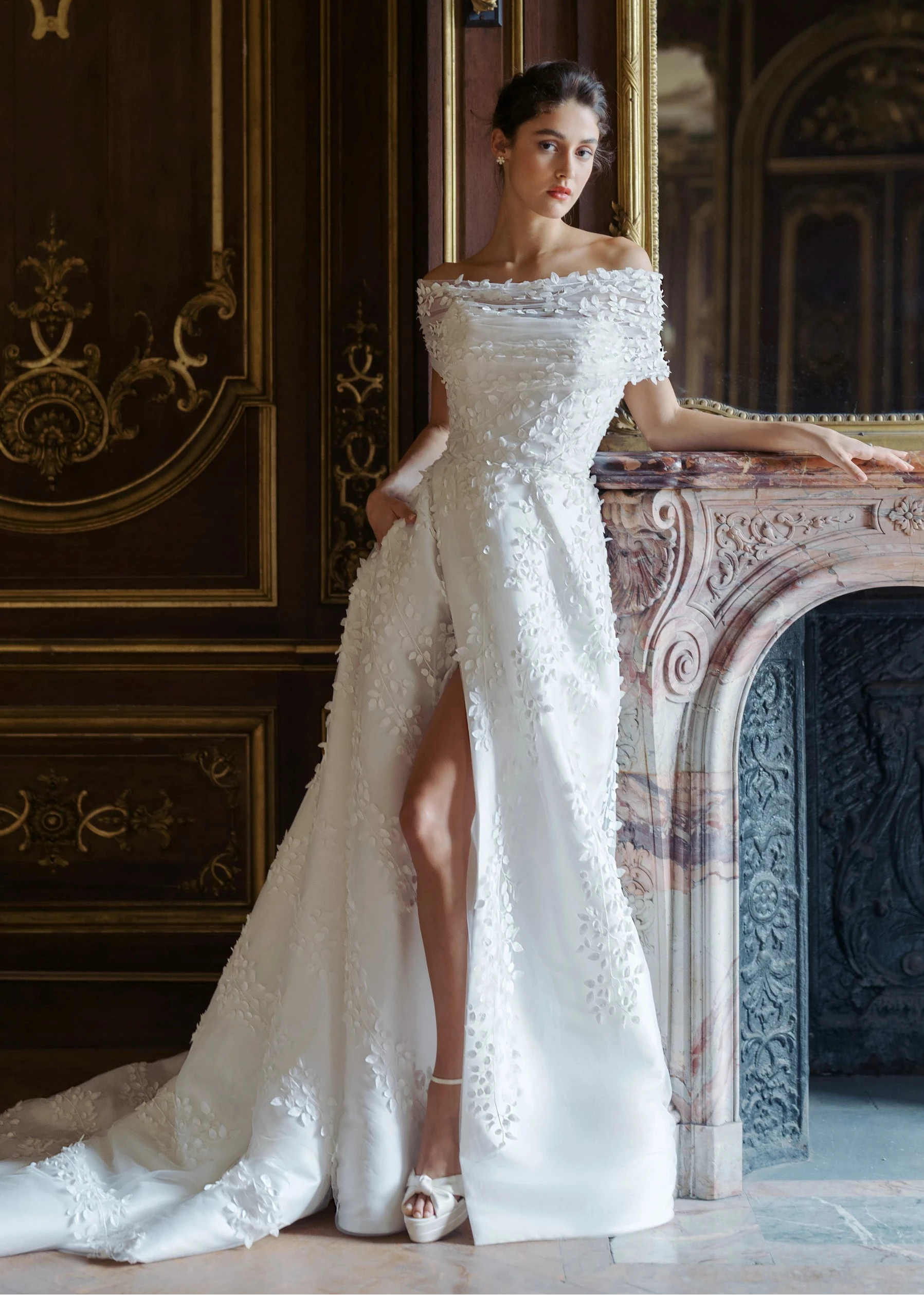 The Duke | Blue Willow Peaked Strapless Bodice Gown