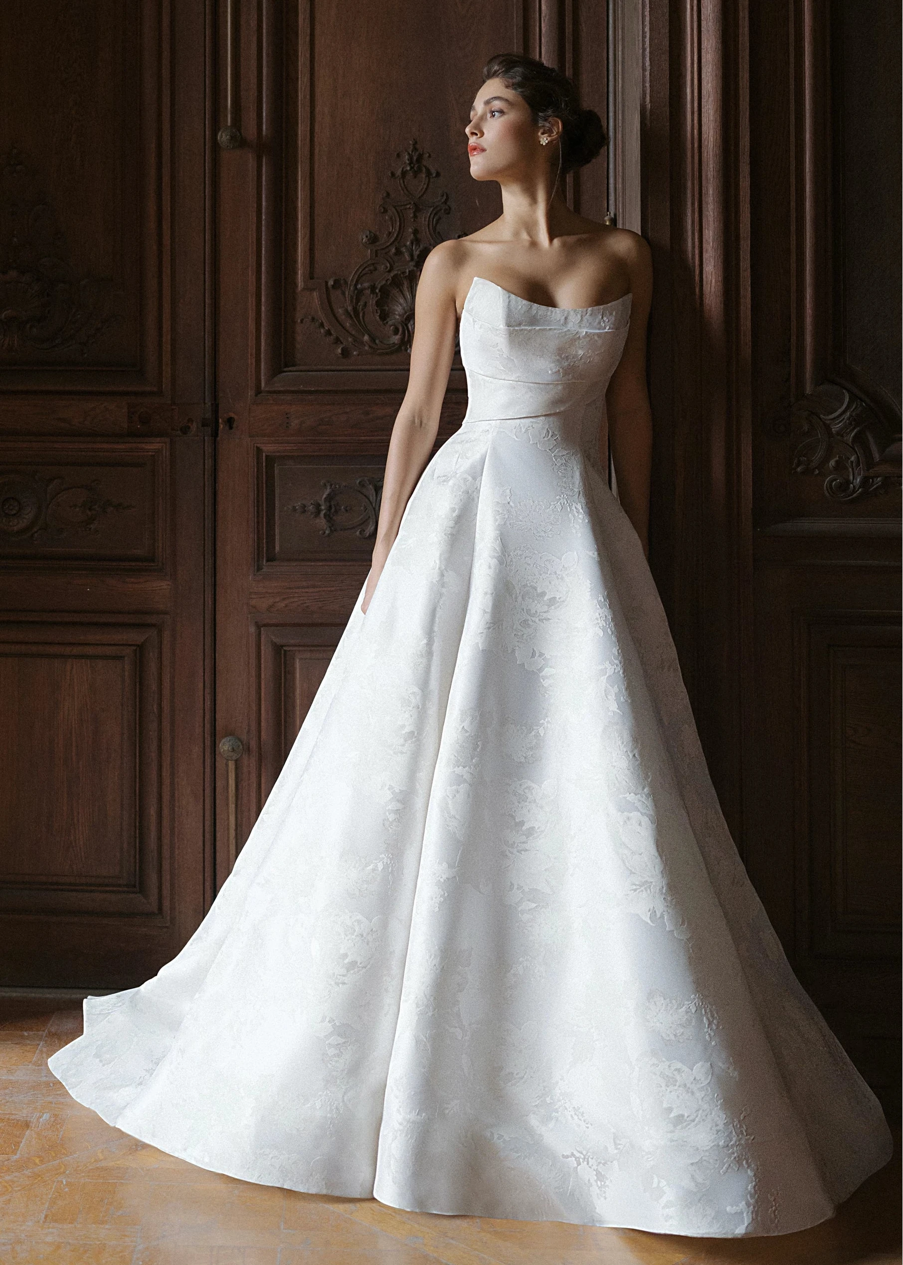 The Elkins | Blue Willow Dramatic Strapless Gown