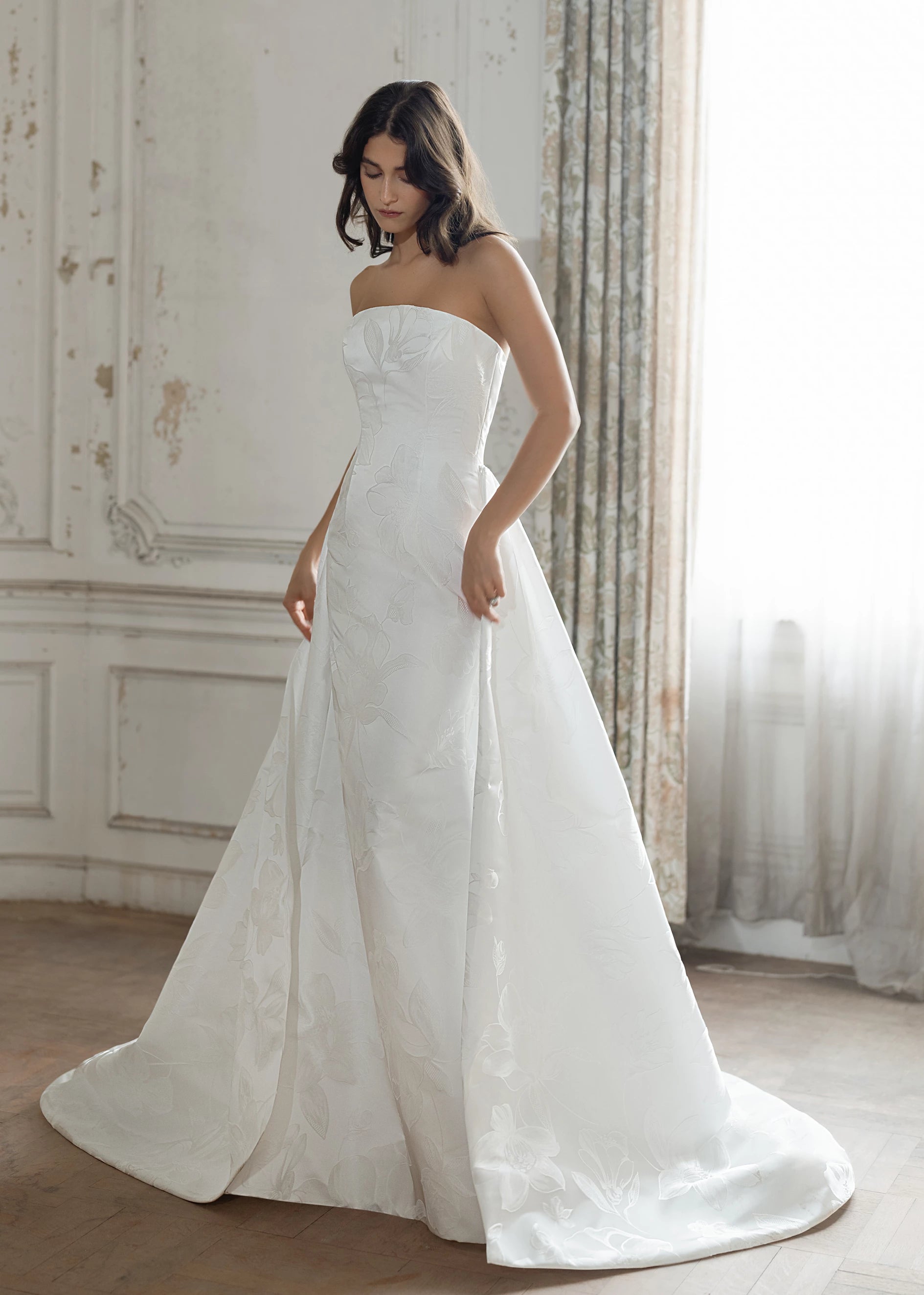 The Rinaldo | Blue Willow Strapless Trumpet Gown | Anne Barge