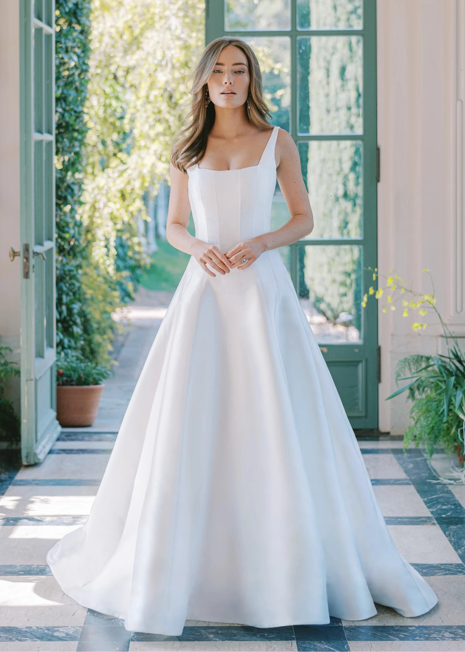 makeup for royal blue dress Light Blue Pleated Tiered Long Dress with Pearls – PollyBoutique