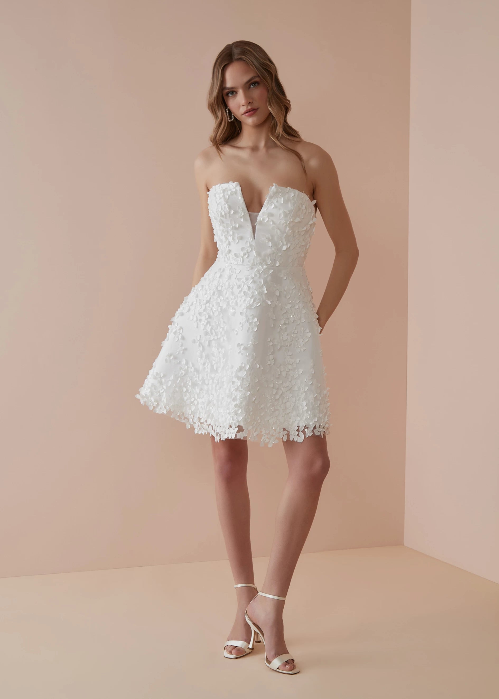 Anne Barge Best of My Love Mini Dress - Silk White