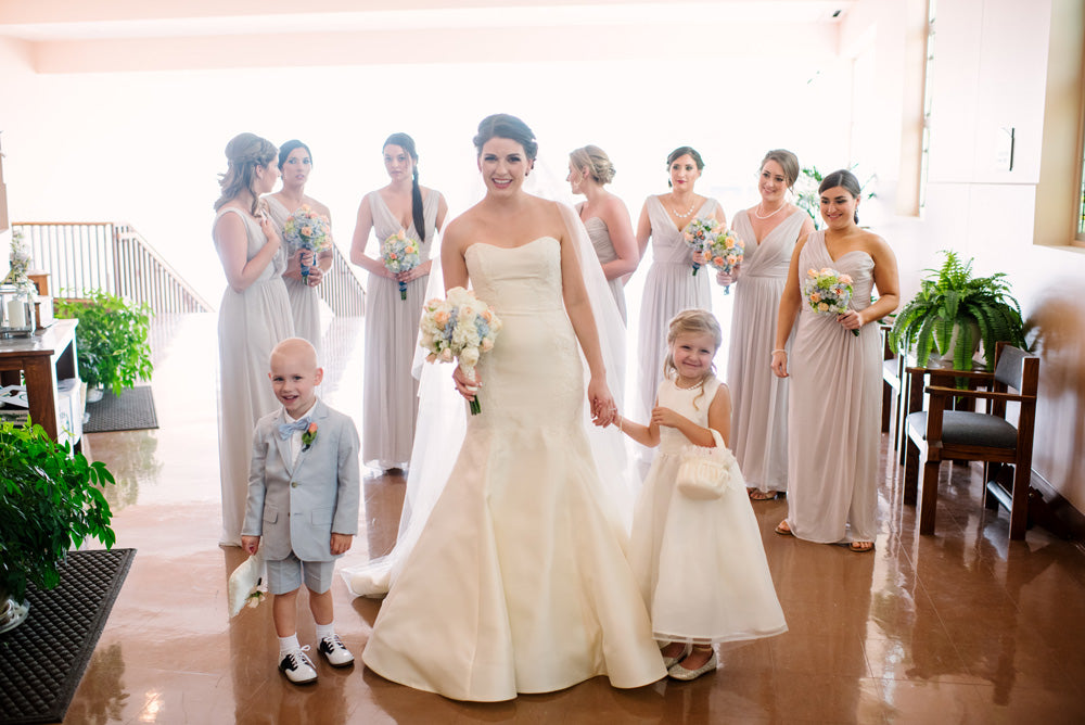 A Lace Accented Bridal Gown for a Classic Country Club Wedding