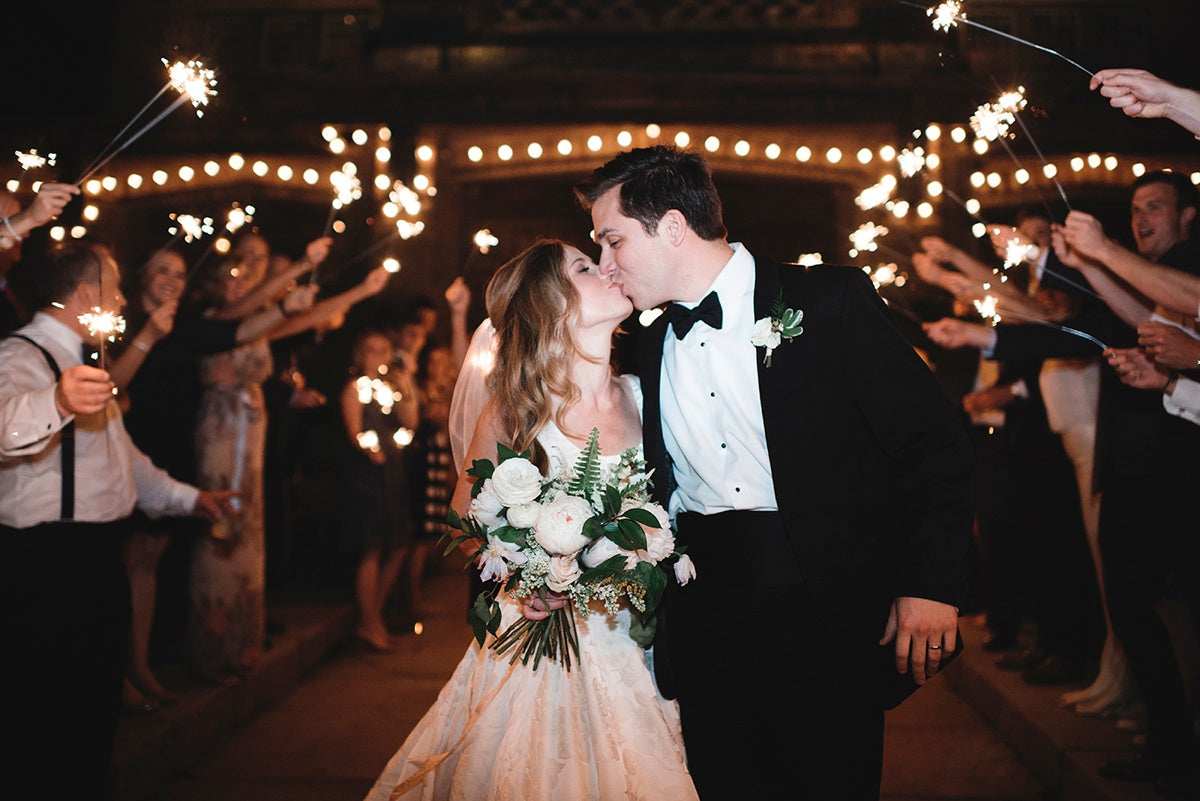 A Classic Satin Ball Gown for the Bride’s Wedding at Clubhouse on Highland