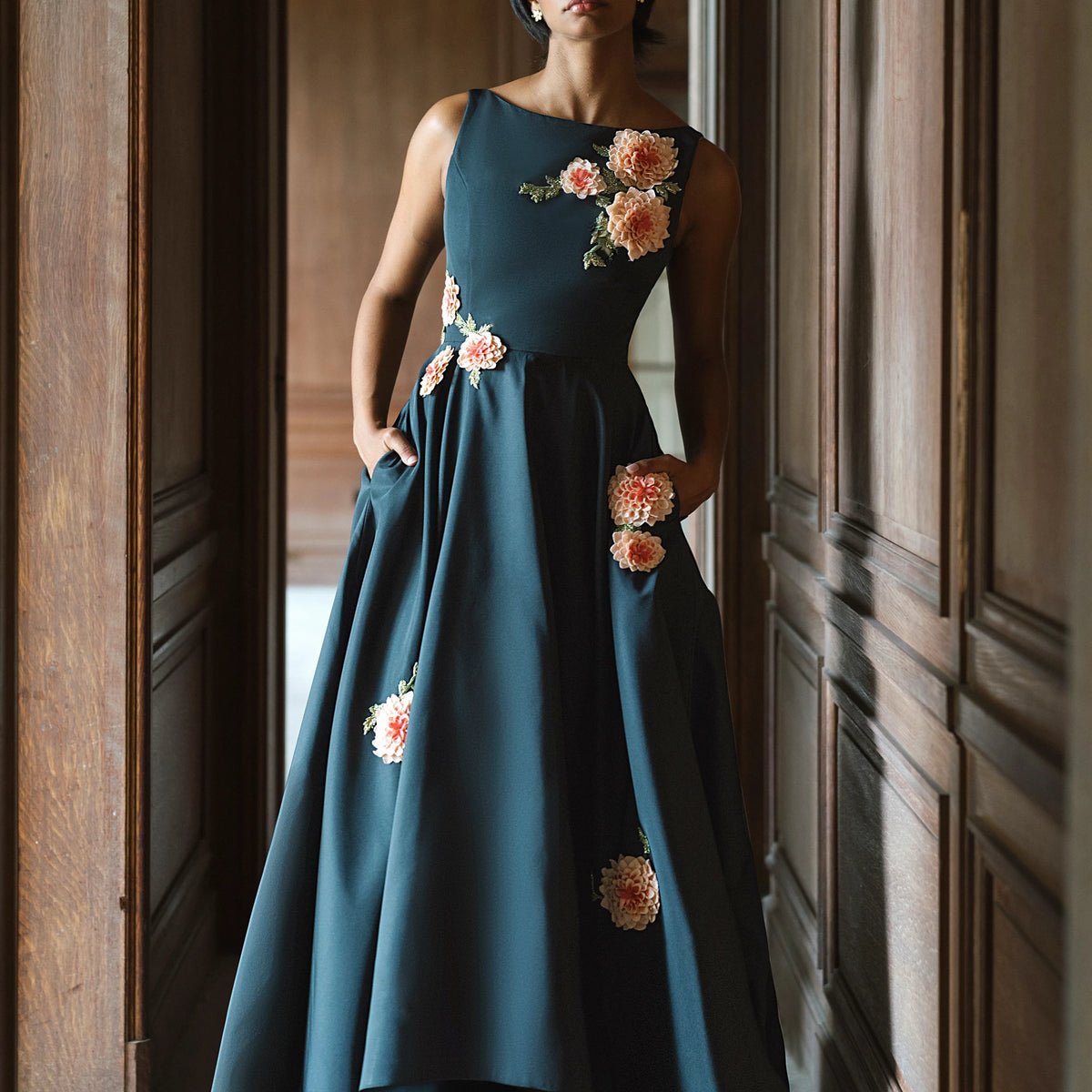 Melrose | Bateau Neckline Black Label Gown