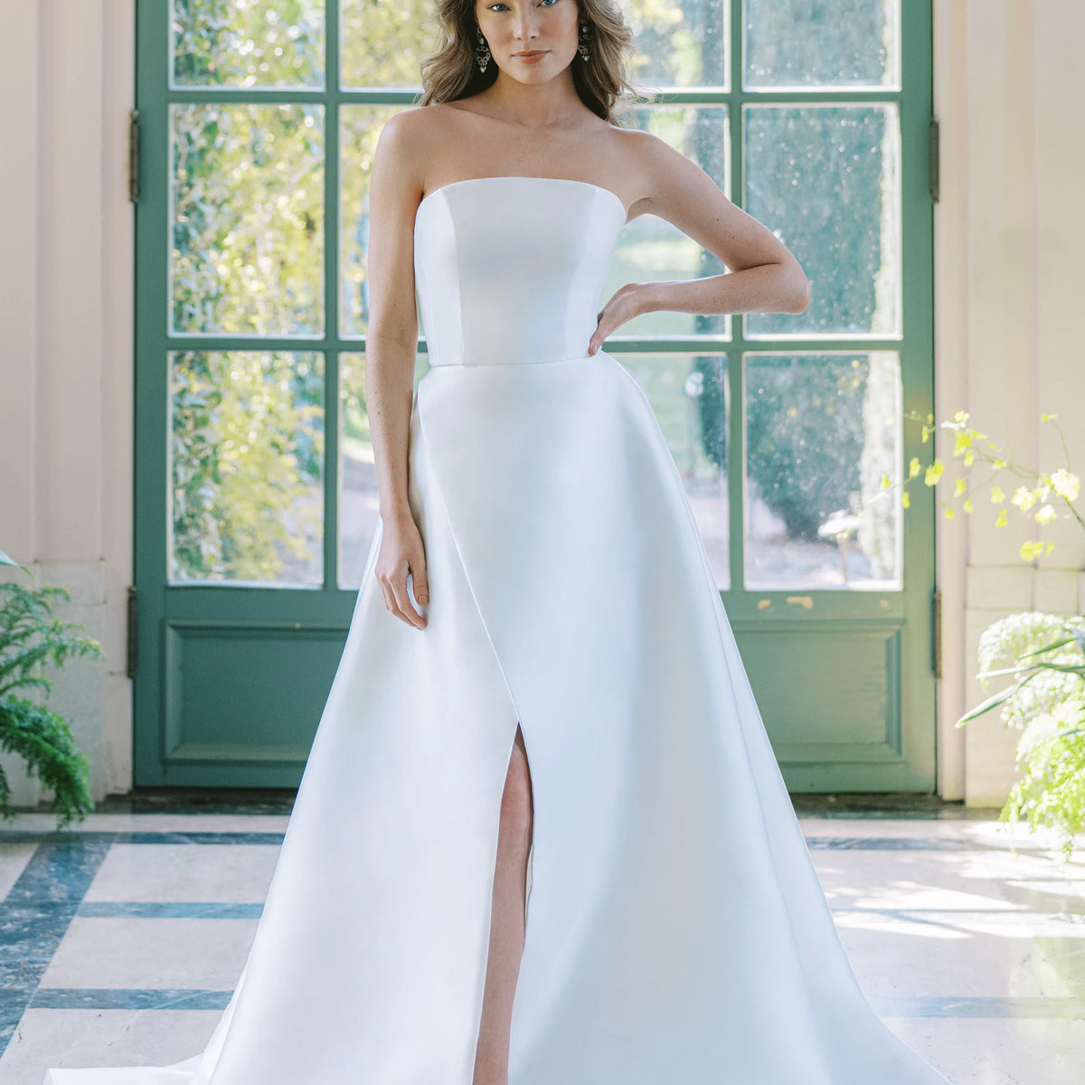blue bandana wedding dress Alessandria By Anne Barge