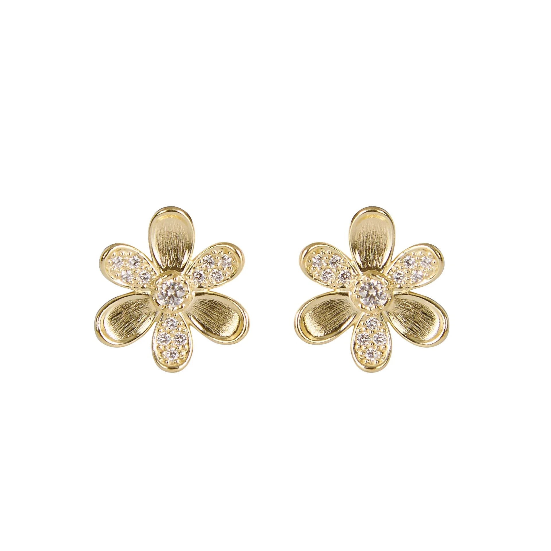 Daisy Pave Diamond Stud Earrings