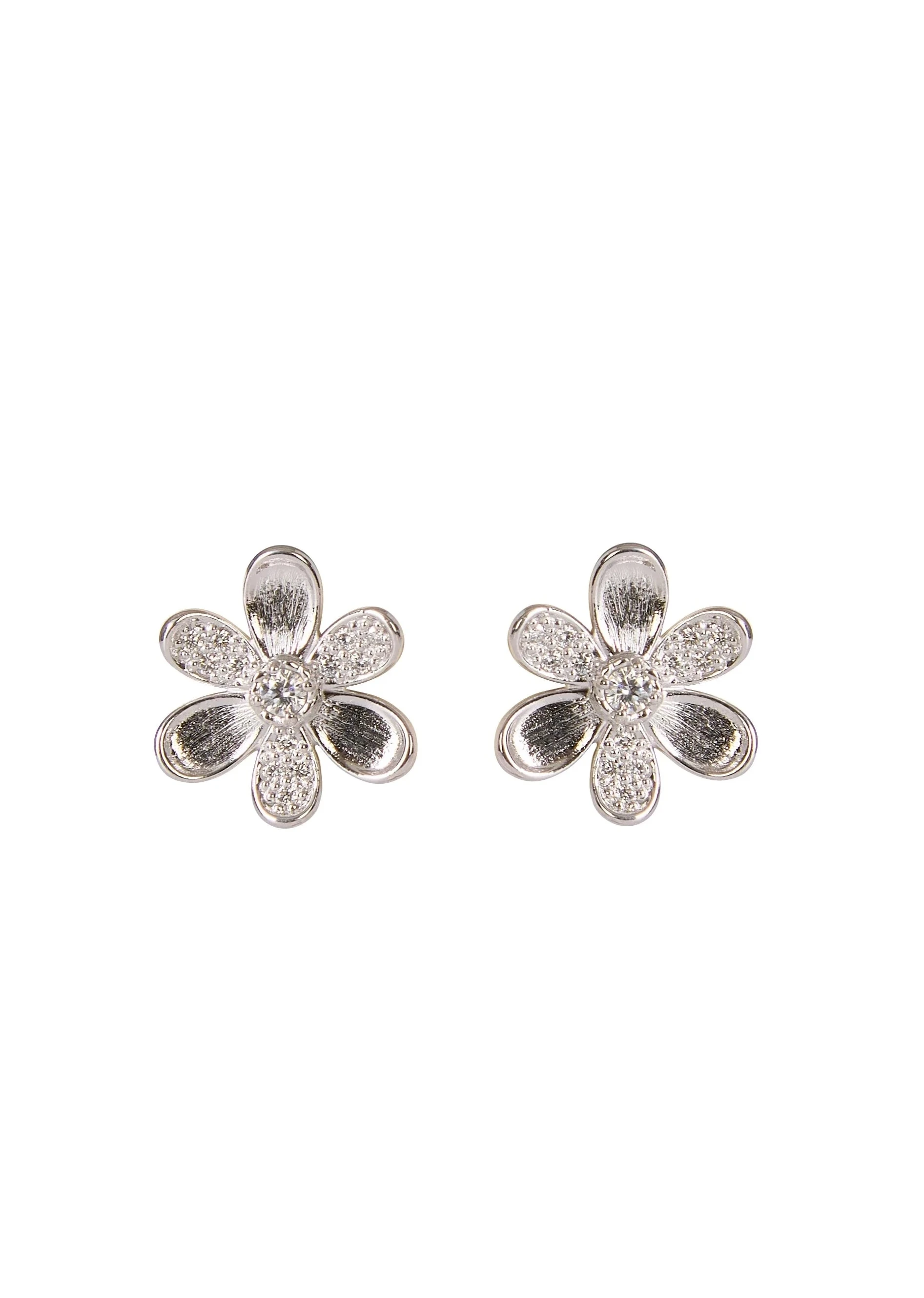 Designed by Atlanta jewelry designer Laura Pearce,&nbsp;delicate Daisy pave diamond flower studs, featuring 0.38 CTTW in brilliant diamonds.